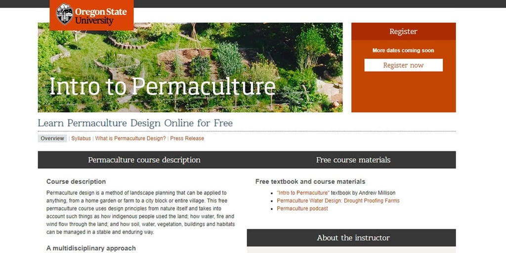 Oregon State University's Intro to Permaculture