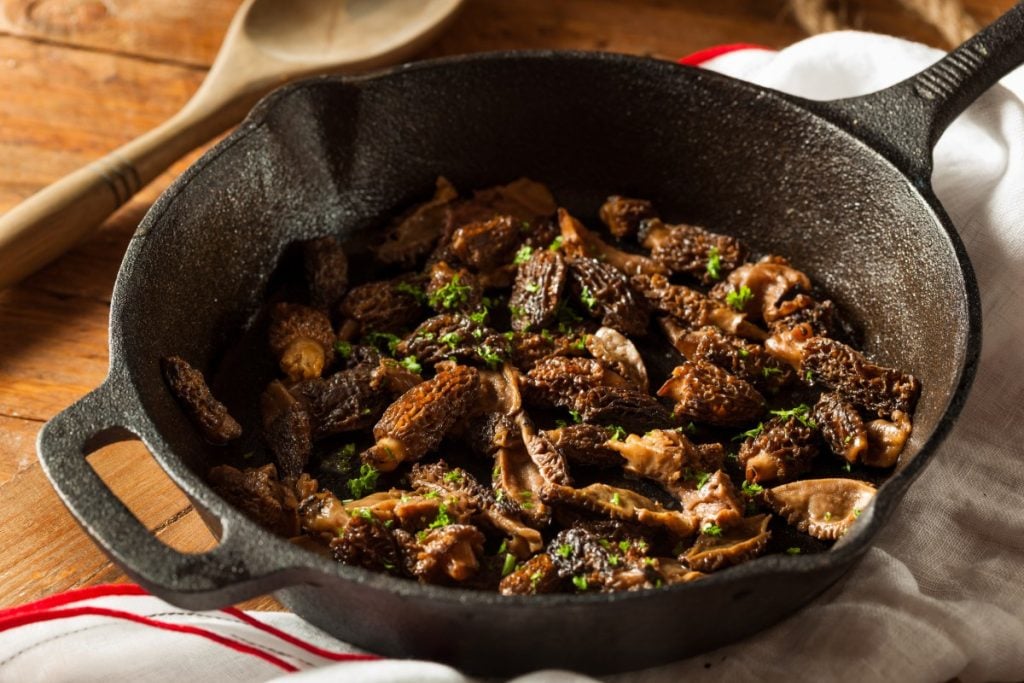 Sauteed morels have a unique morel mushroom taste