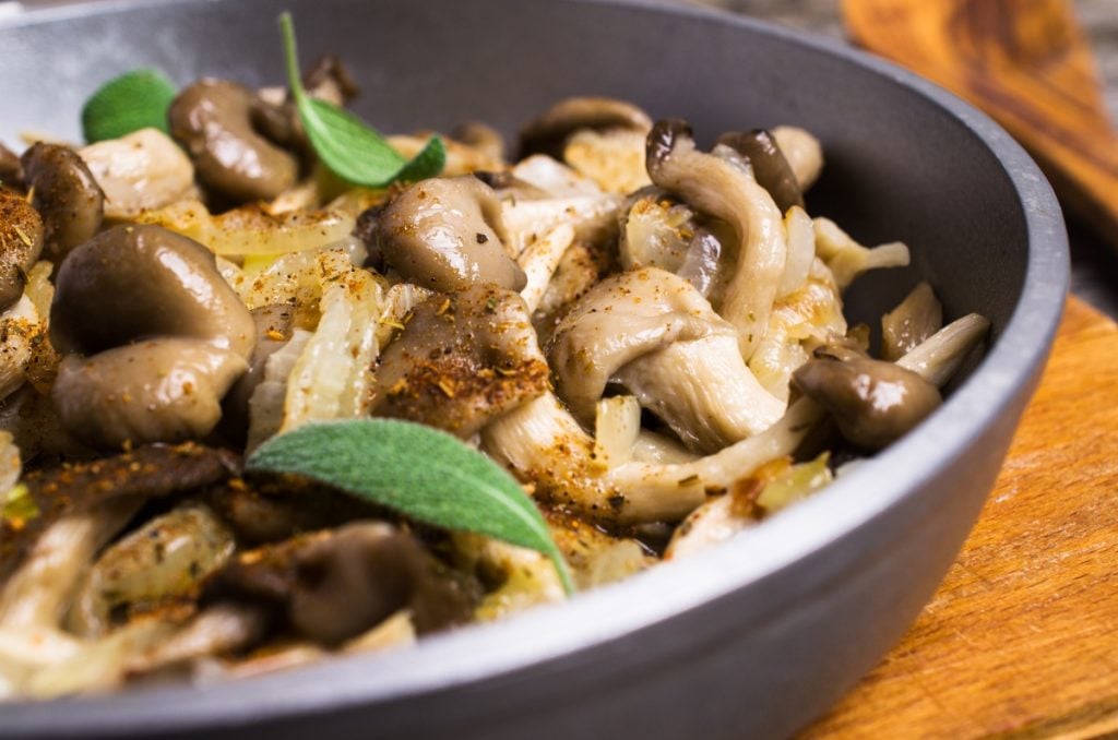 Sauteed oyster mushrooms